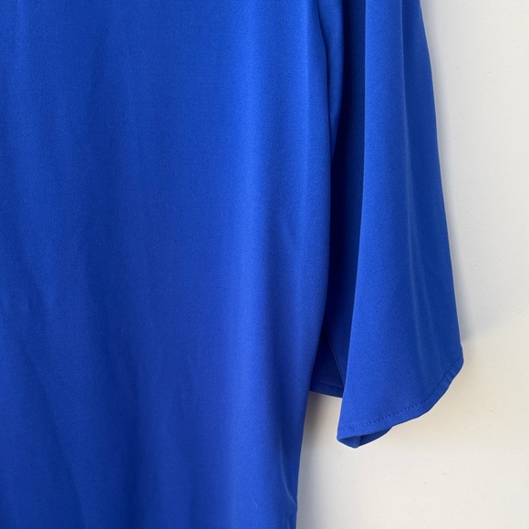 Michael Kors Royal Blue V-Neck Blouse - Picture 5 of 8
